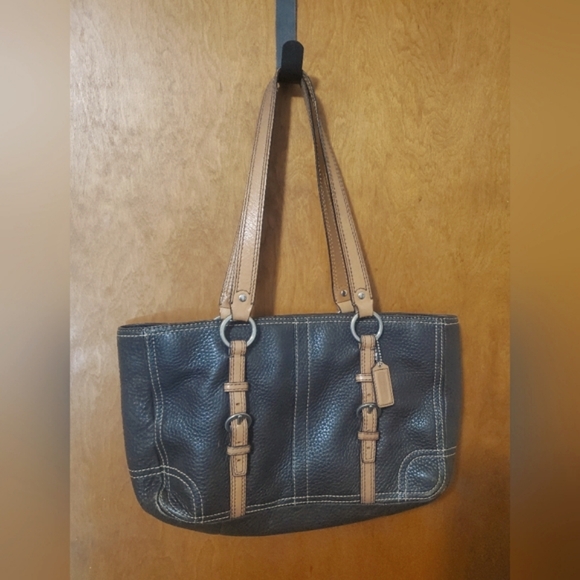 Coach Handbags - Coach deep brown pebble leather shoulder bag